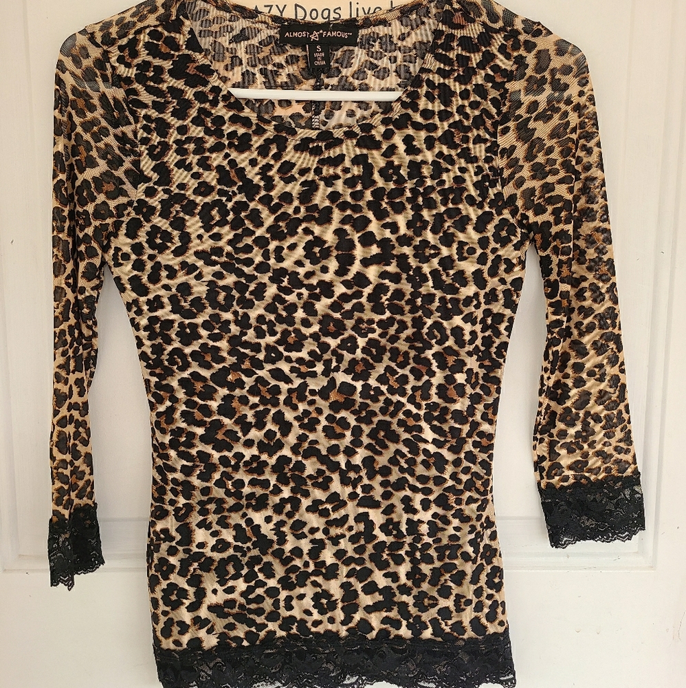 Long Sleeve Leopard print blouse